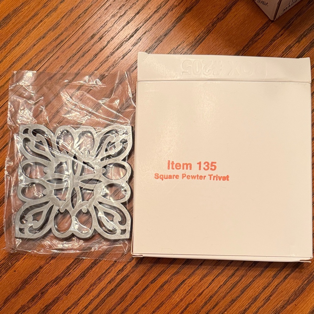 Square Pewter Trivet